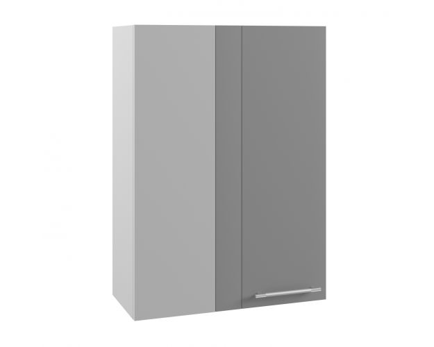 Шкаф верхний Капля ВПУ 650 (угловой/правый/Лайм глянец/Серый)